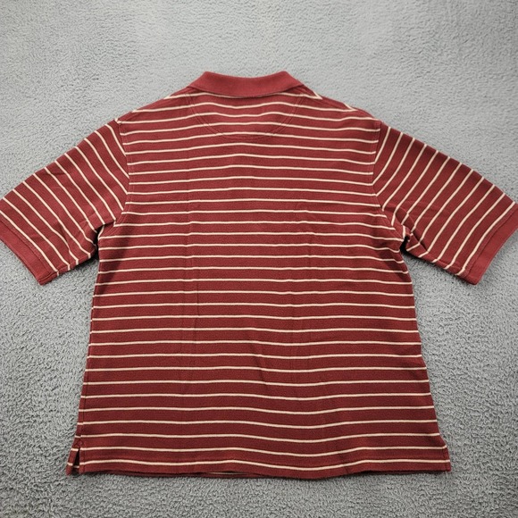 Timberland Shirt Mens Large Red Striped Outdoors Polo Golf Casual Short‎ Sleeve - Picture 3 of 10